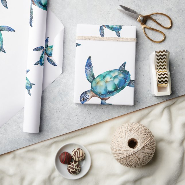 Papier Cadeau Tortue de mer (Artisanat)