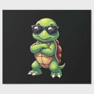 Papier Cadeau Tortue de mer qui fait dabber Amoureux des animaux