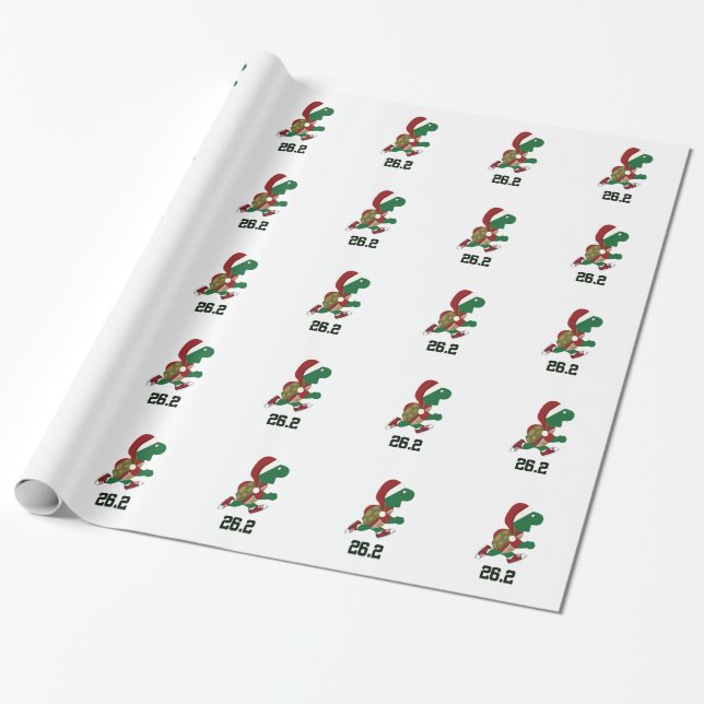 Papier Cadeau Tortue de Noël 26,2 (Déroulé)