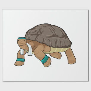 Papier Cadeau Tortue en coureur avec serviette