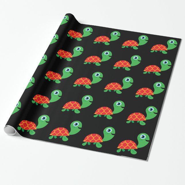 Papier Cadeau Tortue impressionnante (Déroulé)
