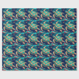 Papier Cadeau Tortue tribale