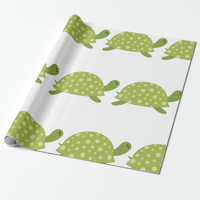Papier Cadeau Tortue verte (Déroulé)