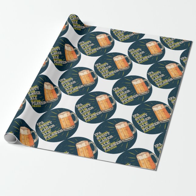 Papier Cadeau Toujours bière (Déroulé)