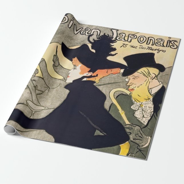 Papier Cadeau Toulouse-Lautrec - Divan Japonais (Déroulé)