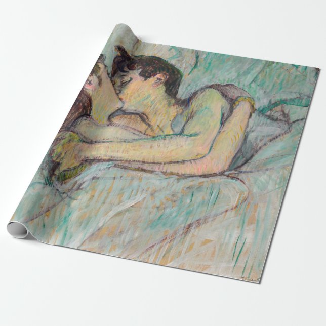 Papier Cadeau Toulouse-Lautrec - En Lit, Baiser (Déroulé)