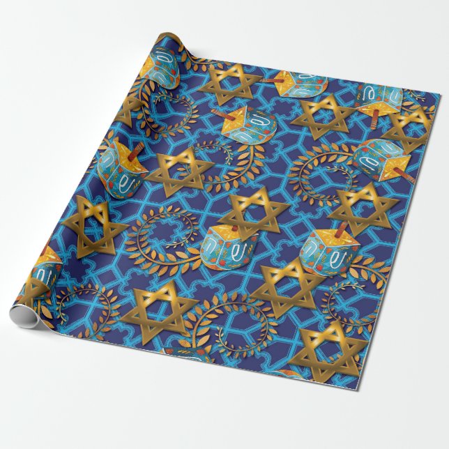 Papier Cadeau Toupie juive  (Déroulé)