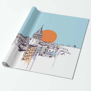 Papier Cadeau Tour de Galata et quartier de Galata à Beyoglu Ist