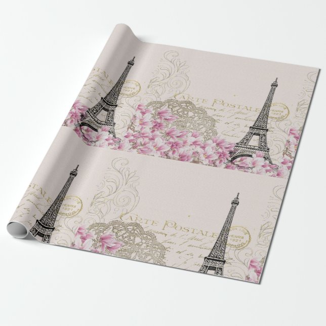 Papier Cadeau Tour Eiffel Meilleure Destination de Mariage Paris (Déroulé)