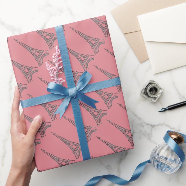 Papier Cadeau Tour Eiffel Paris Thème Fête Enveloppement Papier (Cadeaux)