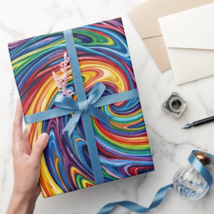 Papier cadeau tourbillon nébuleuse galaxie abstrai