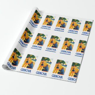 Papier Cadeau Tourisme vintage Gênes Italie