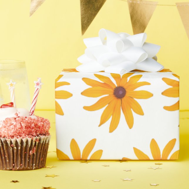 Papier Cadeau Tournesol (Fête d'anniversaire)