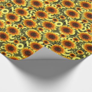 Papier cadeau Tournesol