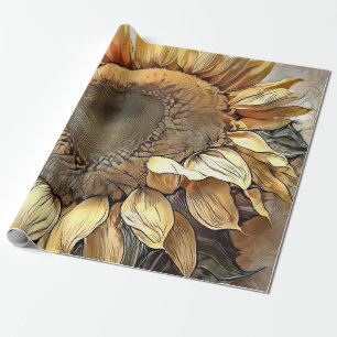 Papier Cadeau Tournesol En Cadre Collection D'Art Moderne