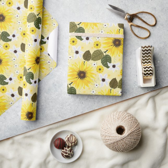 Papier Cadeau Tournesol Floral (Artisanat)