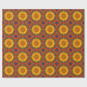 Papier Cadeau Tournesol Kaléidoscope