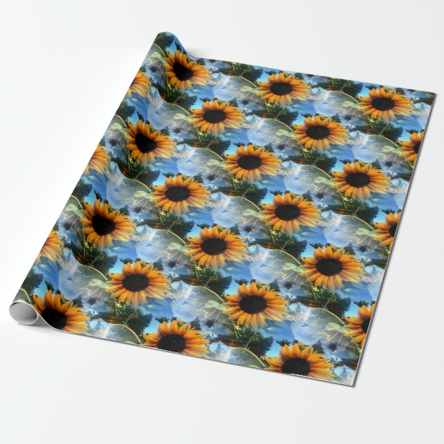 Papier Cadeau Tournesols de Caitlin.... (Déroulé)