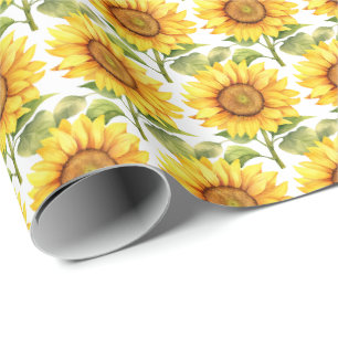 Papier Cadeau Tournesols jaunes