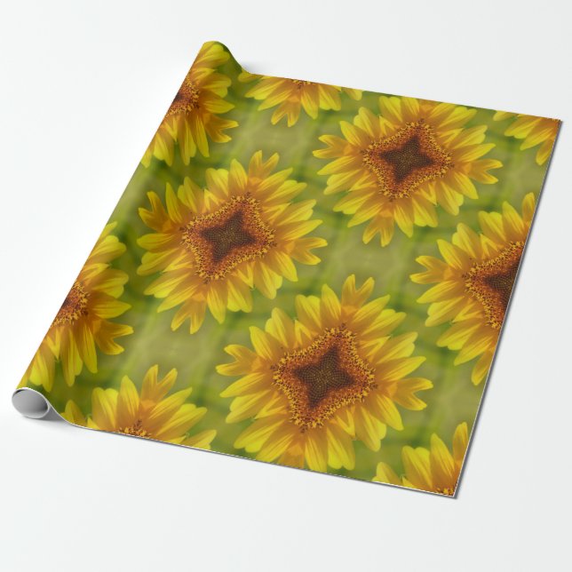 Papier Cadeau Tournesols ravis.... (Déroulé)