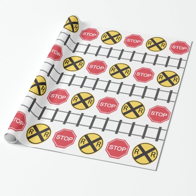 Papier Cadeau tous les motifs de train d'occasion (Déroulé)