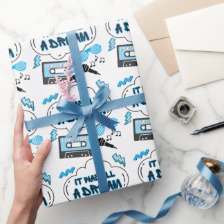 Papier Cadeau Tout était un Hip hop de rêve Anniversaire ou Baby