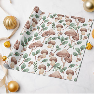 Papier Cadeau Toutes les Occasion Eucalyptus Champignons de la F