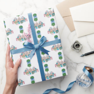 Papier Cadeau Toutes les occasions Chinoiserie Ginger Jar Topiar