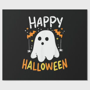 Papier Cadeau Tracer Ou Traiter Le Fantôme D'Halloween