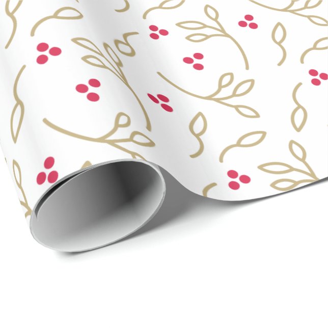 Papier Cadeau Tradition joyeuse (Coin rond)