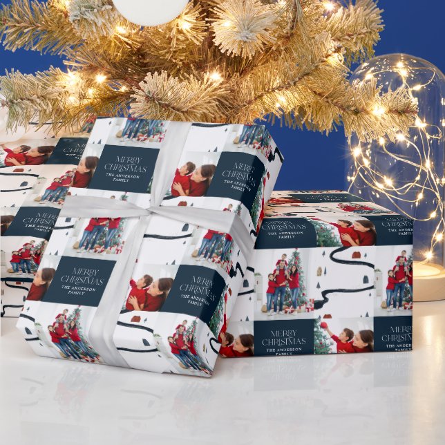 Papier Cadeau Traditionnel Russe 2 photo hiver Joyeux Noël (Vacances)