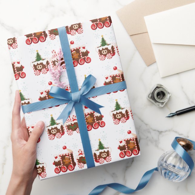Papier Cadeau Train à pain Ginger de Noël (Cadeaux)