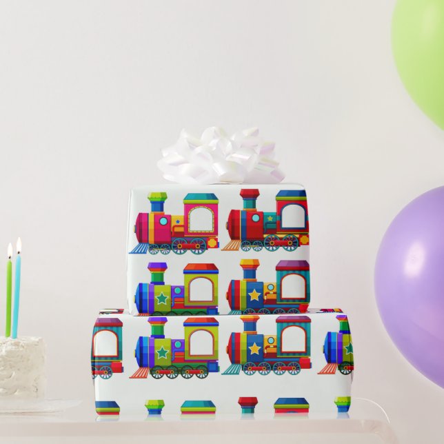 Papier Cadeau Train Choo Choo (Cadeaux de fête)