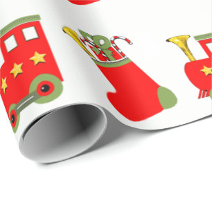 Papier Cadeau Train de Noël