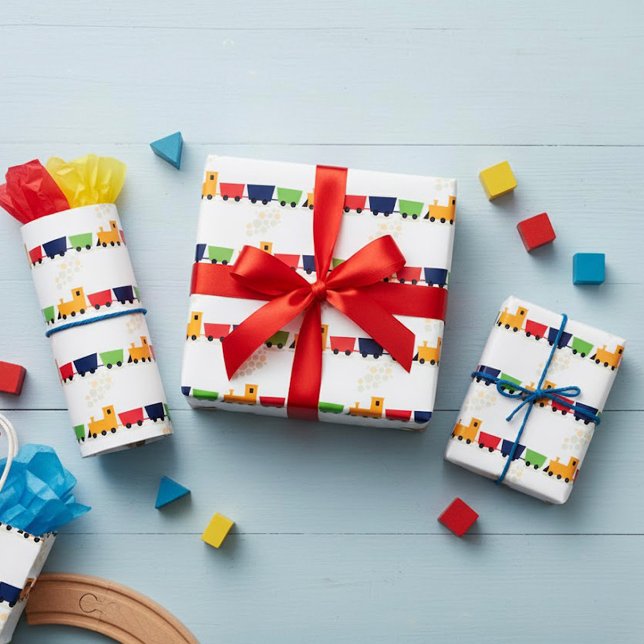 Papier Cadeau Train jouet animé à vapeur (Créateur téléchargé)
