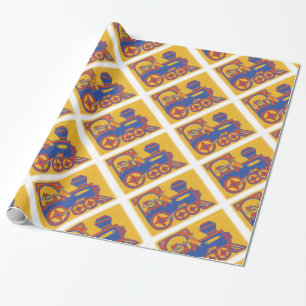 Papier Cadeau Train père Noël