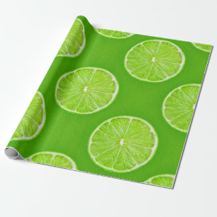 Papier Cadeau Tranche de fruit de citron de vert de chaux