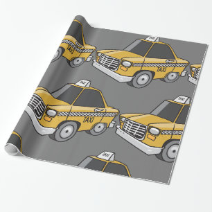 Papier Cadeau Transport en taxi jaune de la ville