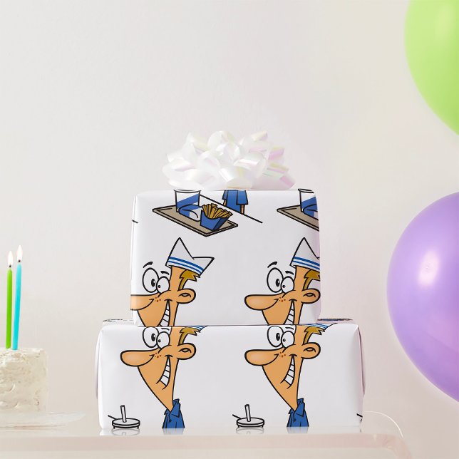 Papier Cadeau Travailleur de restauration rapide (Créateur téléchargé)