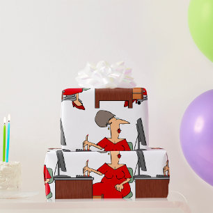 Papier Cadeau Travailleuse du bureau femme