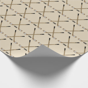 Papier Cadeau Traverser des bâtons de hockey et faire du canon