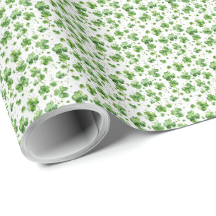 Papier cadeau Trèfle Vert Irlandais