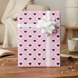 Papier Cadeau  Treillis Rose Chéri