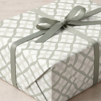 Papier Cadeau Trellis en treillis vert sauge pour une garden-par