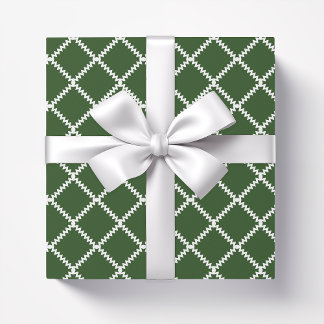 Papier Cadeau Trellis vert foncé en feuille de palme