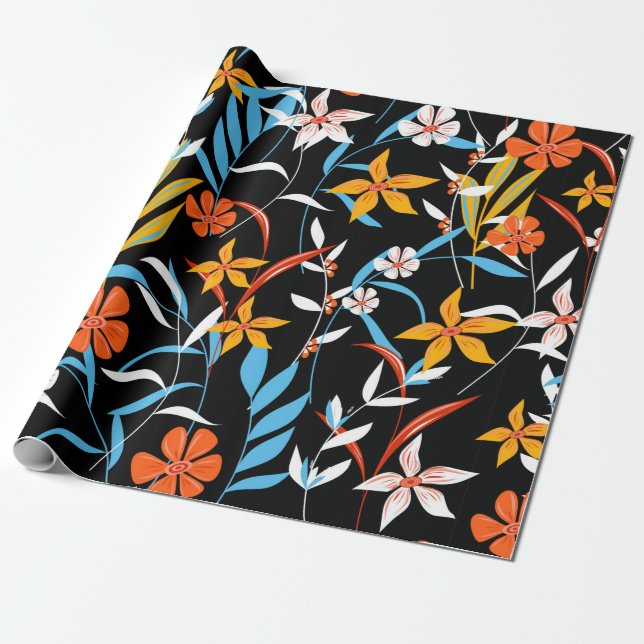 Papier Cadeau Trending abstract seamless pattern with colorful t (Déroulé)