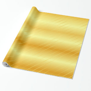 Papier Cadeau Trendy Faux Gold Glossy Elégant Modèle moderne