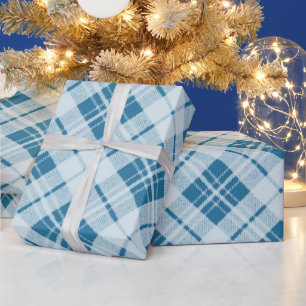Papier Cadeau Trendy Light Blue tartan