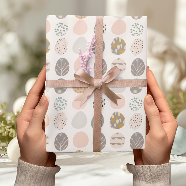 Papier Cadeau Trendy Pastel Easter Egg Wrapping Paper (Créateur téléchargé)