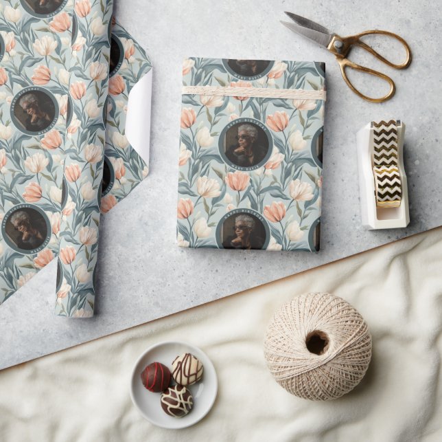 Papier Cadeau Trendy Tulip Flower Spring Birthday (Artisanat)